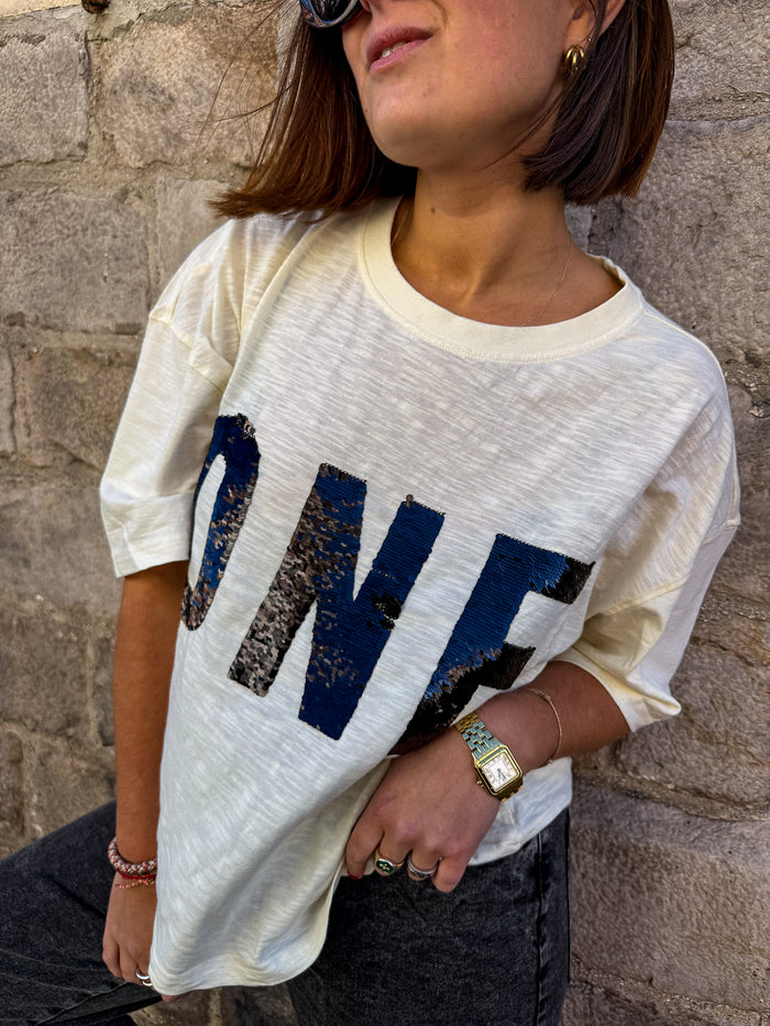 T-Shirt Alan Sequin Noir