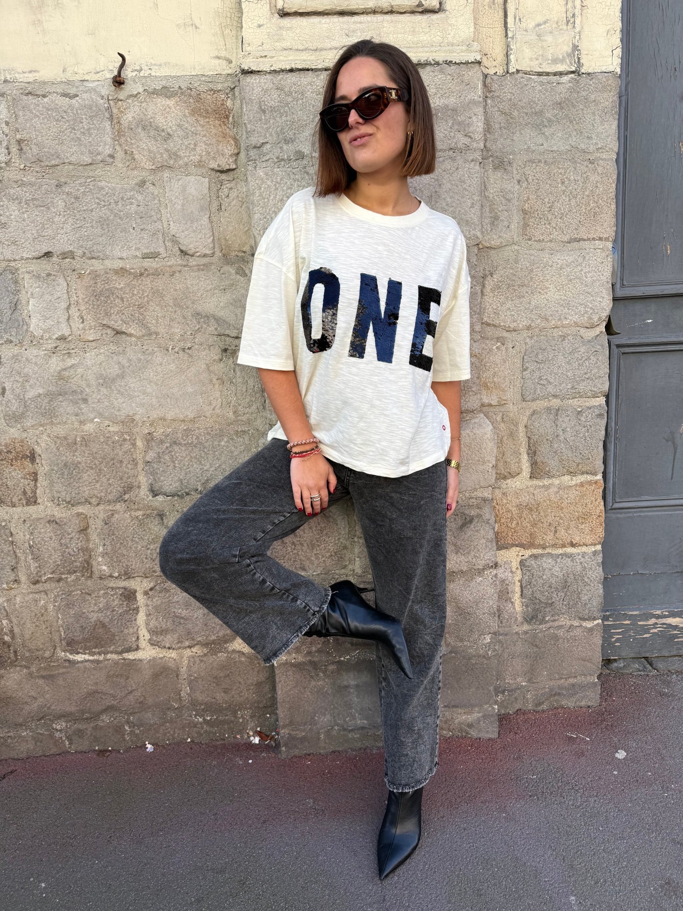 Look Sequins porté en pied, Joy & Léa Douai